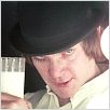 La naranja mecánica : foto Malcolm McDowell, Stanley Kubrick