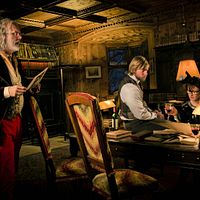 Foto Harald Schmidt, Henning Baum, Sophie Rois