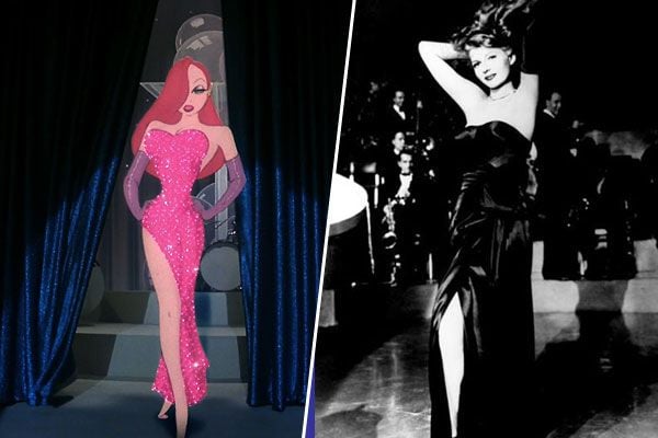 25 Personajes Animados Inspirados En Personas Reales Jessica Rabbit 7663