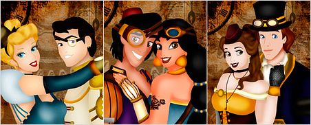 Princesas Disney con estética Steampunk