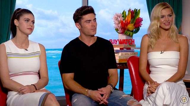 Alexandra Daddario, Zac Efron, Dwayne Johnson, Kelly Rohrbach Interview : Baywatch: Los vigilantes de la playa