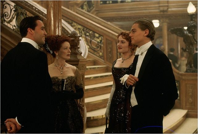 Titanic : foto Billy Zane, Frances Fisher, James Cameron, Kate Winslet, Leonardo DiCaprio