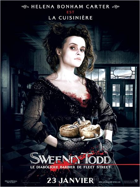Sweeney Todd: El barbero diabólico de la calle Fleet : cartel Helena Bonham Carter, Tim Burton