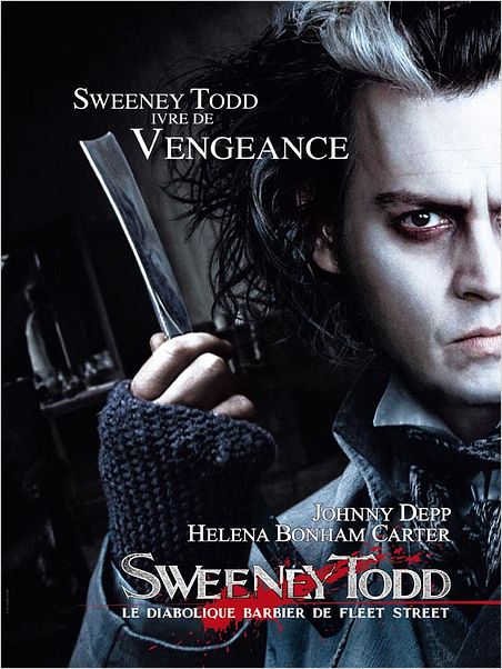 Sweeney Todd: El barbero diabólico de la calle Fleet : Cartel Johnny Depp, Tim Burton