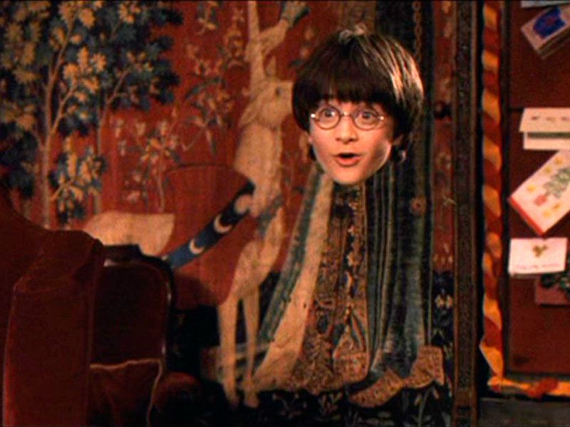 Dumbledore a veces podía ver a Harry bajo la capa de invisibilidad