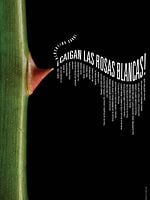 Cartel de ¡Caigan las rosas blancas!