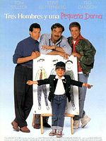Cartel de Tres hombres y una pequeña dama