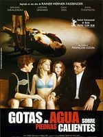 Cartel de Gotas de agua sobre piedras calientes