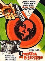 Cartel de Coartada en disco rojo