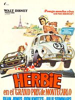 Cartel de Herbie en el gran premio de Monte Carlo