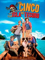 Cartel de Los cinco y la isla del tesoro