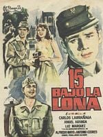 Cartel de 15 bajo la lona