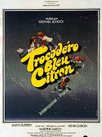 Cartel de Monopatín azul-limón