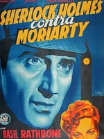 Cartel de Sherlock Holmes contra Moriarty