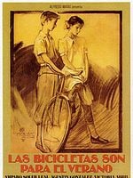 Cartel de Las bicicletas son para el verano