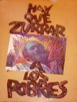 Cartel de Hay que zurrar a los pobres