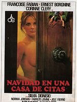 Cartel de Navidad en una casa de citas