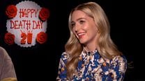 imagen de Jason Blum, Israel Broussard, Christopher Landon, Jessica Rothe Interview 2: Feliz día de tu muerte 2