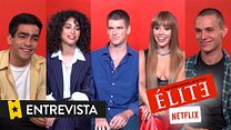 imagen de Omar Ayuso, Miguel Bernardeau, Mina El Hammani, Danna Paola, Arón Piper Entrevista : Élite