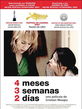 Cartel de 4 meses, 3 semanas, 2 días