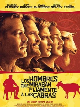 Cartel de Los hombres que miraban fijamente a las cabras