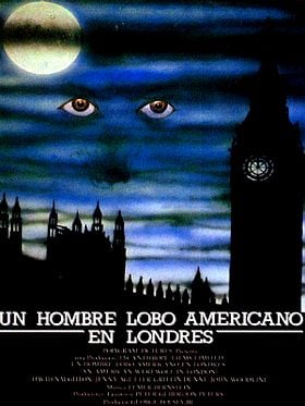 Cartel de Un hombre lobo americano en Londres