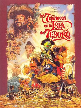 Cartel de Los Teleñecos en la Isla del Tesoro