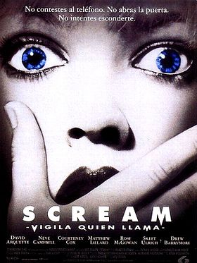 Cartel de Scream. Vigila quién llama