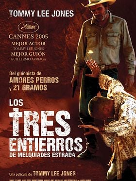 Cartel de Los tres entierros de Melquiades Estrada