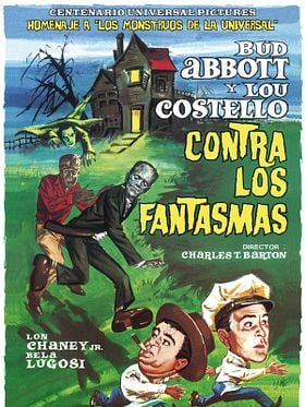 Cartel de Abbott y Costello contra los fantasmas