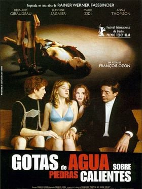 Cartel de Gotas de agua sobre piedras calientes