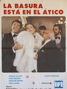 Cartel de La basura está en el ático
