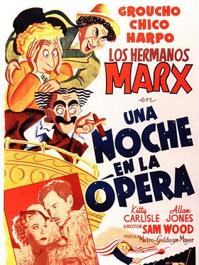 Cartel de Una noche en la ópera