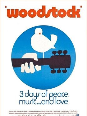 Cartel de Woodstock, 3 días de paz y música