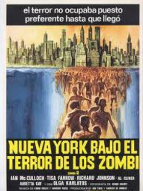 Cartel de Nueva York bajo el terror de los zombis