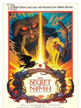 Cartel de Nimh, el mundo secreto de la señora Brisby