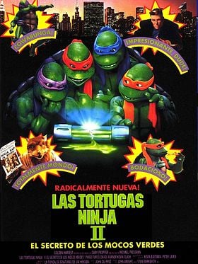 Cartel de Las Tortugas Ninja II: El secreto de los mocos verdes