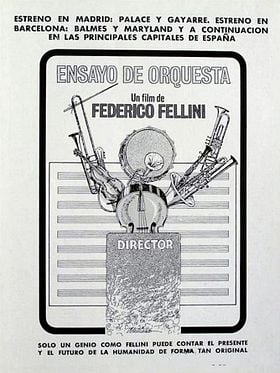 Cartel de Ensayo de orquesta
