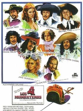 Cartel de Los Cuatro Mosqueteros (La venganza de Milady)