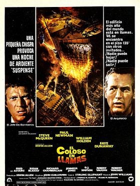 Cartel de El coloso en llamas