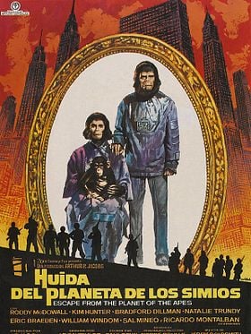 Cartel de Huida del planeta de los simios