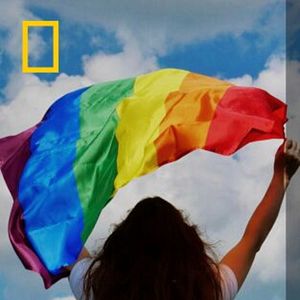 Foto Día del orgullo desde el cielo