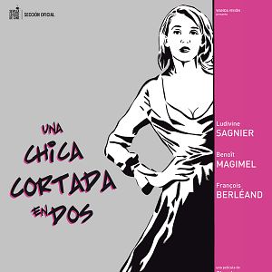 Foto Una chica cortada en dos