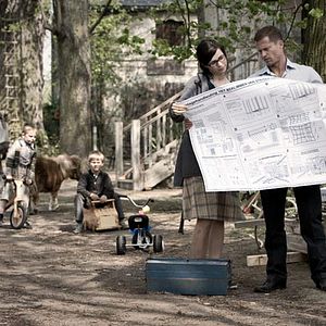 Foto Un conejo sin orejas