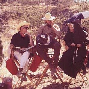 Foto Dos mulas y una mujer