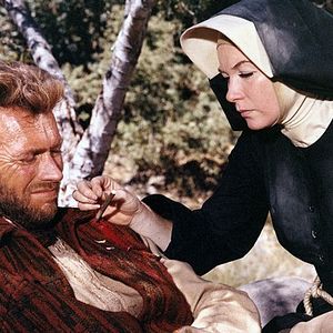 Foto Dos mulas y una mujer