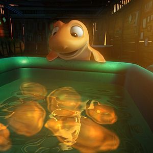 Foto Un pez fuera del mar