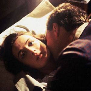 Foto Eine blassblaue Frauenschrift