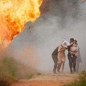 Foto Medio sol amarillo