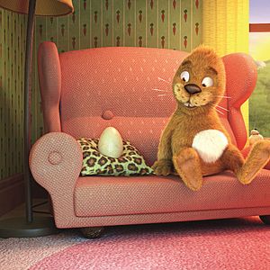 Foto Keinohrhase und Zweiohrküken